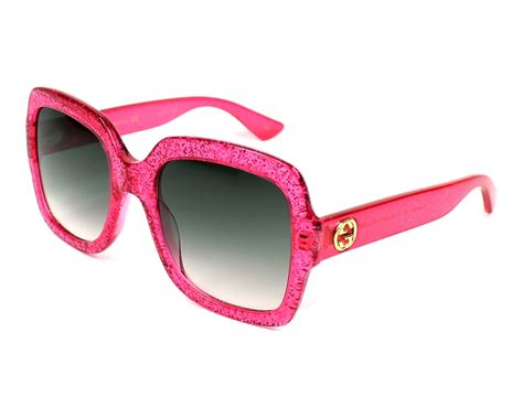 gucci shades black and white|Gucci pink glitter sunglasses.